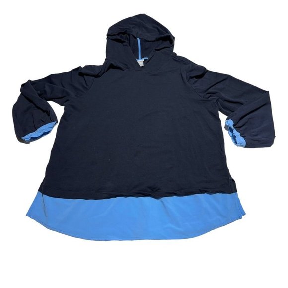 Chico's Zenergy Blue Top Size 3 (Large/12) - Picture 6 of 9